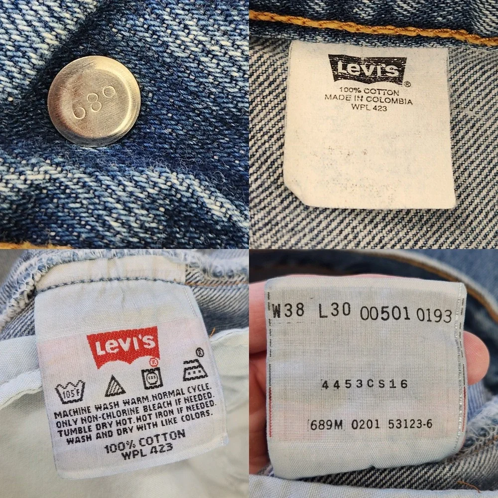 Vintage Y2K‎ Levis 501XX Mens Jeans 36x29.5 Original Fit Button Fly Denim 2001